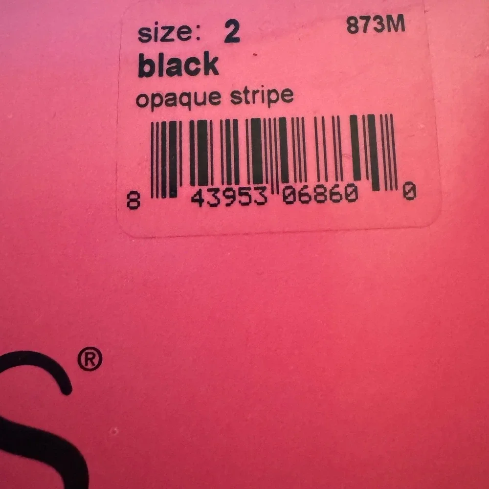 Assets Maternity Tights Size 2 Black Opaque Stripe Underbelly Support Chic